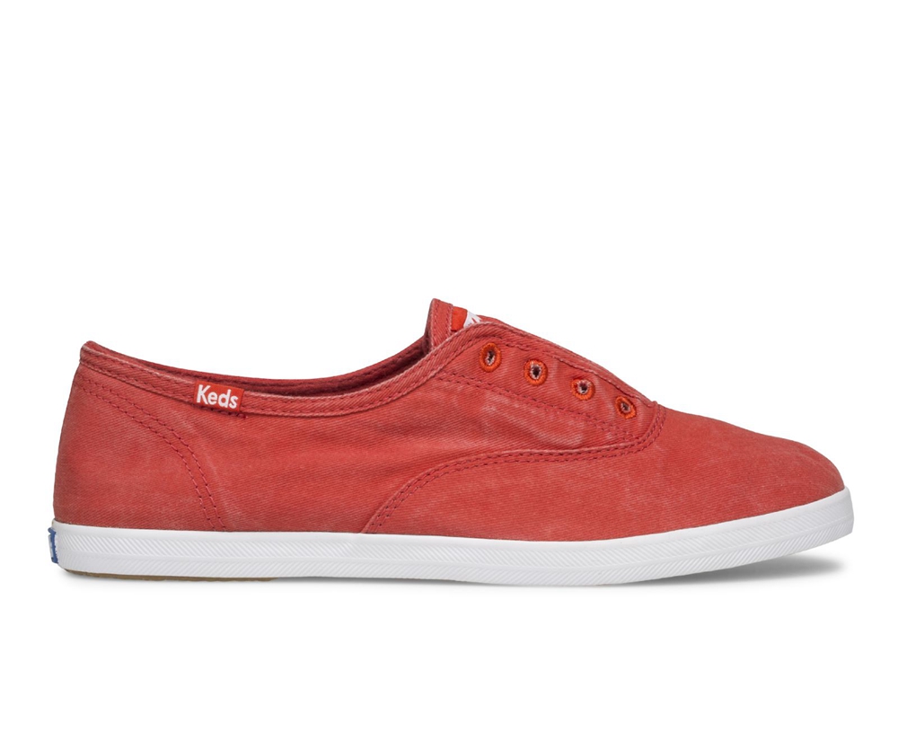 Womens Keds Slip Ons - Chillax Seasonal - Red - 7360-QRPOW